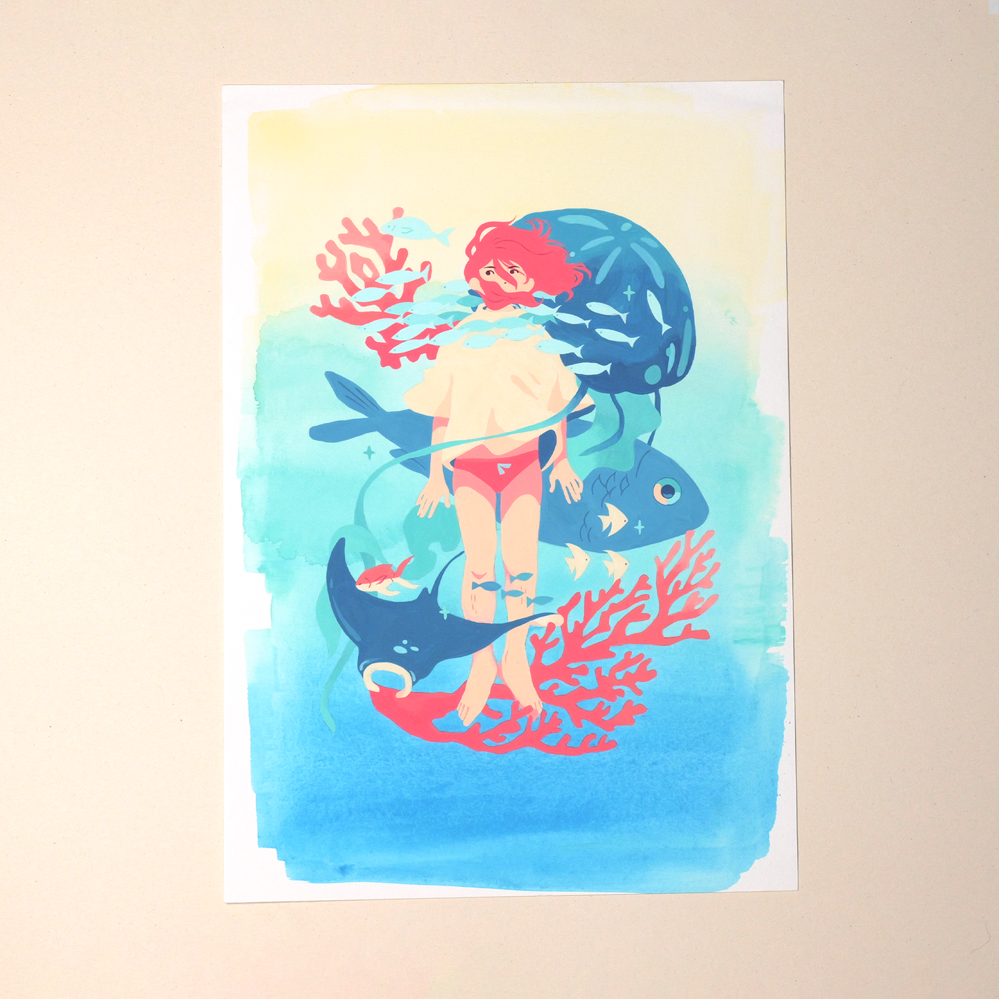 Baignade - Peinture Originale