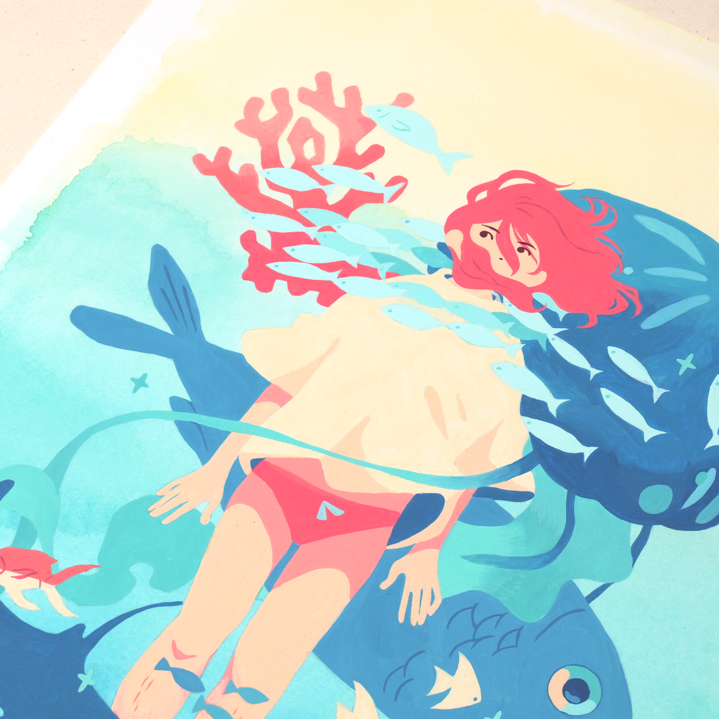 Baignade - Peinture Originale