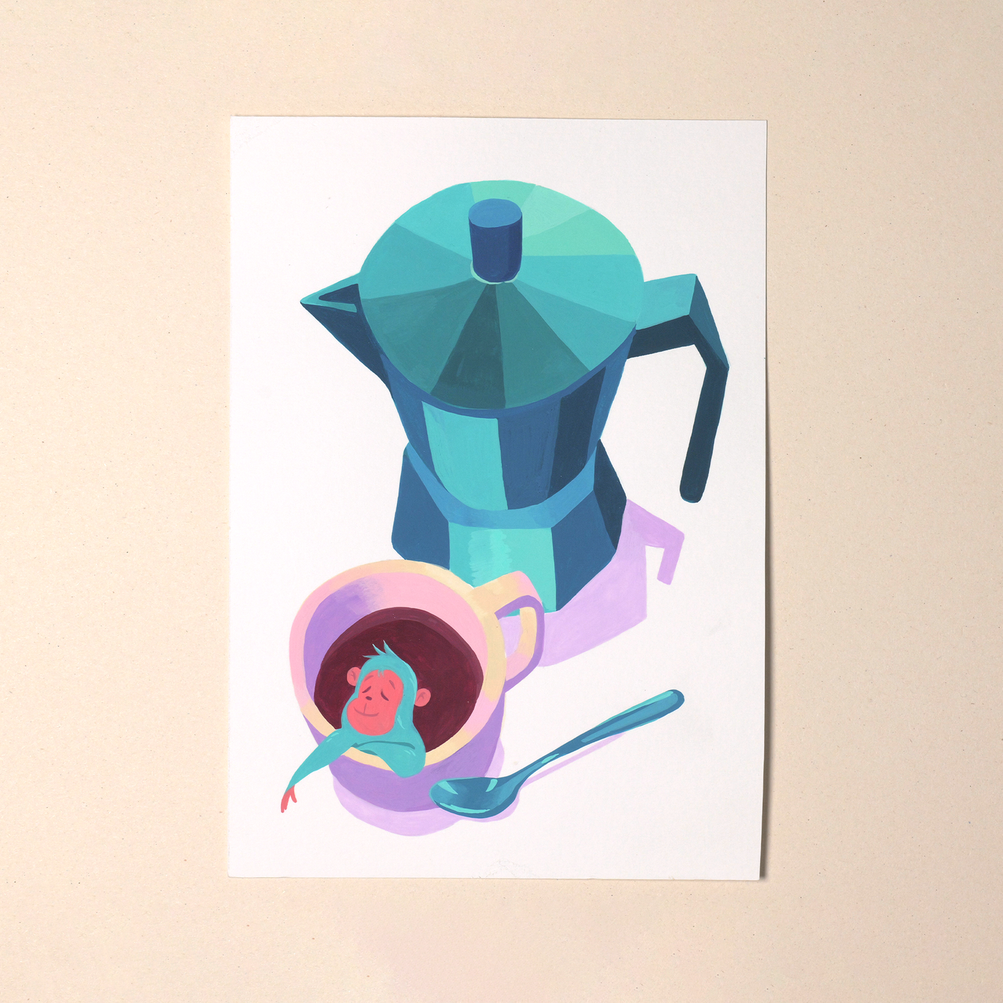 Coffee Time - Peinture Originale