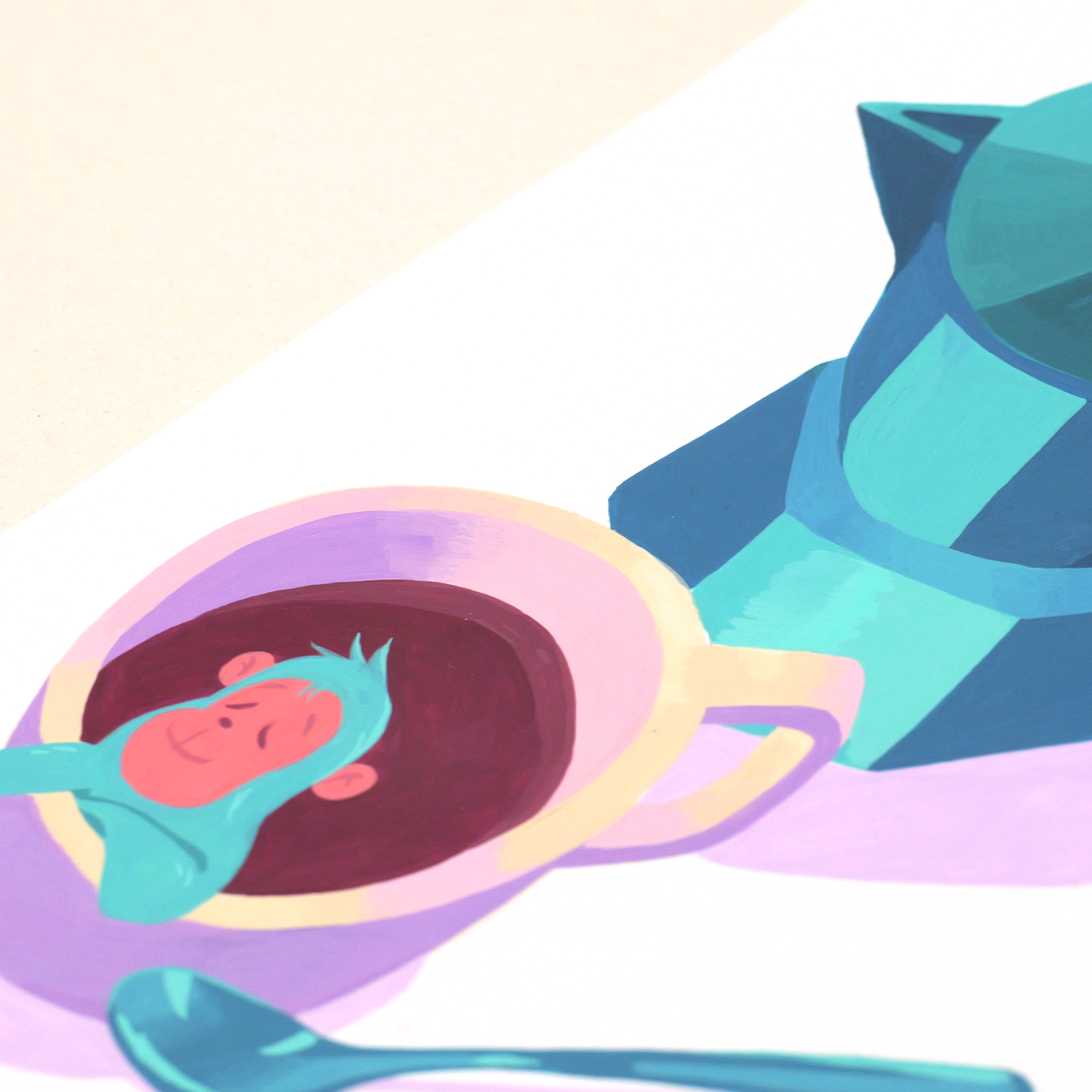 Coffee Time - Peinture Originale