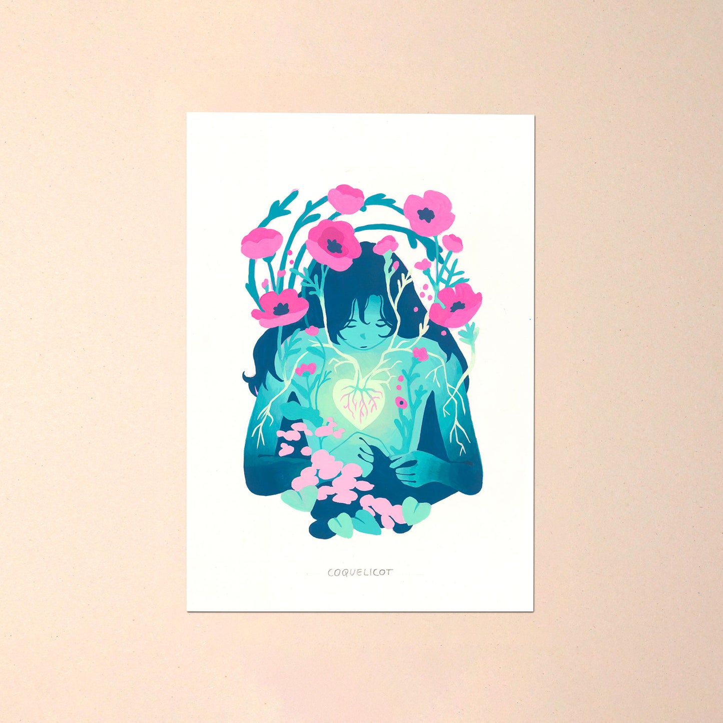 Coquelicot - Peinture Originale INKTOBER 2025