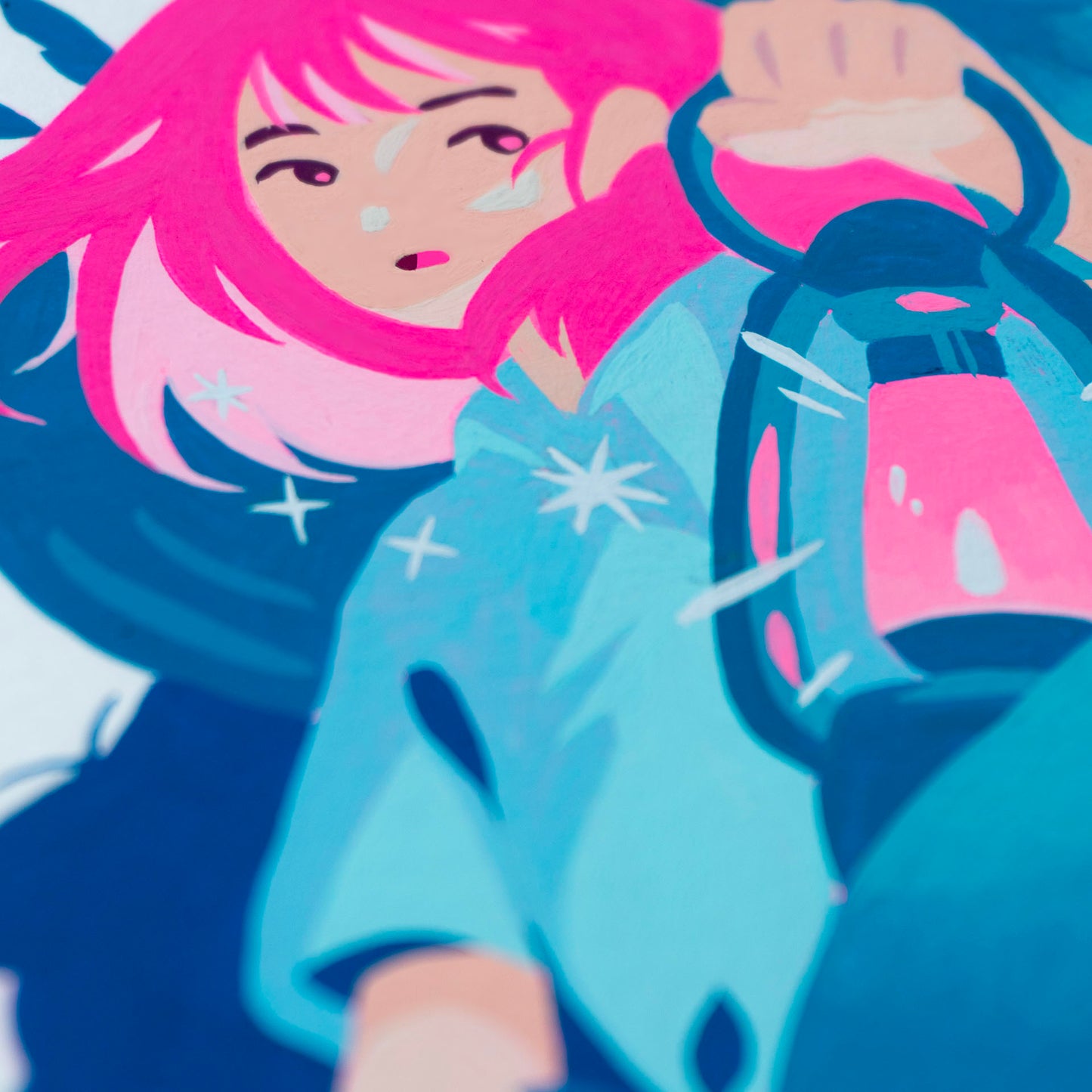 Lueur - Peinture Originale INKTOBER 2025