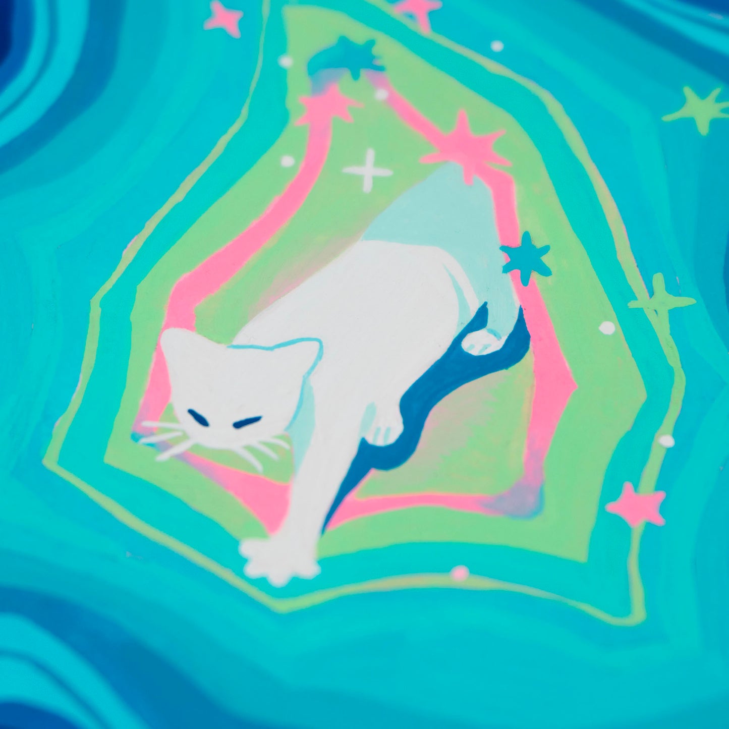 Géode - Peinture Originale INKTOBER 2025