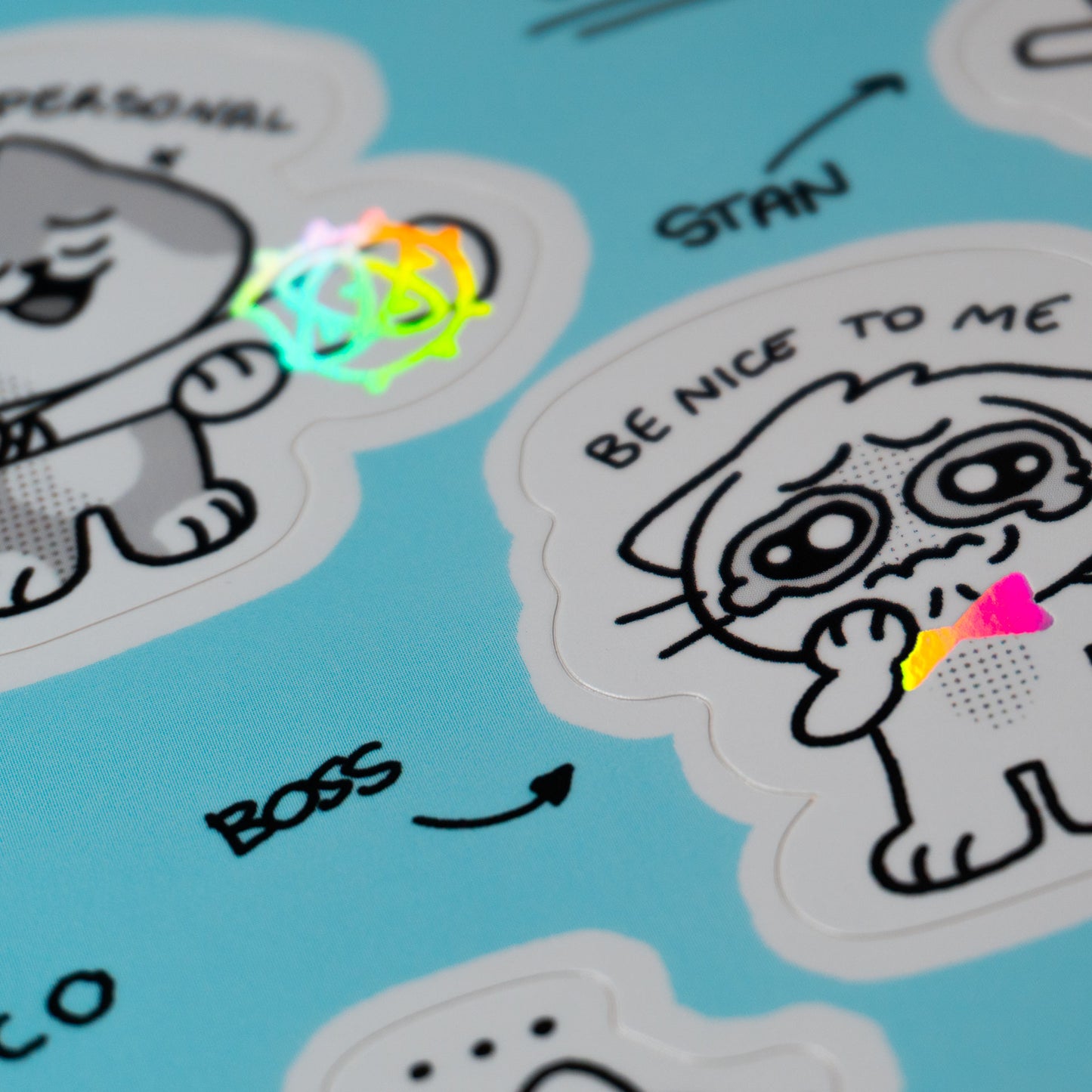 Planche Sticker - "Anti Bully Crew" | Holographique