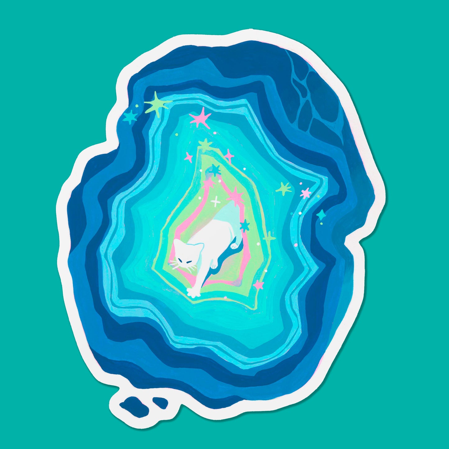 Sticker - "Géode" | Holographique Mat